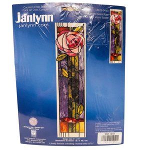 Janlynn "Stained Glass Rose" Counted Cross Stitch Kit - New/Sealed (2007)